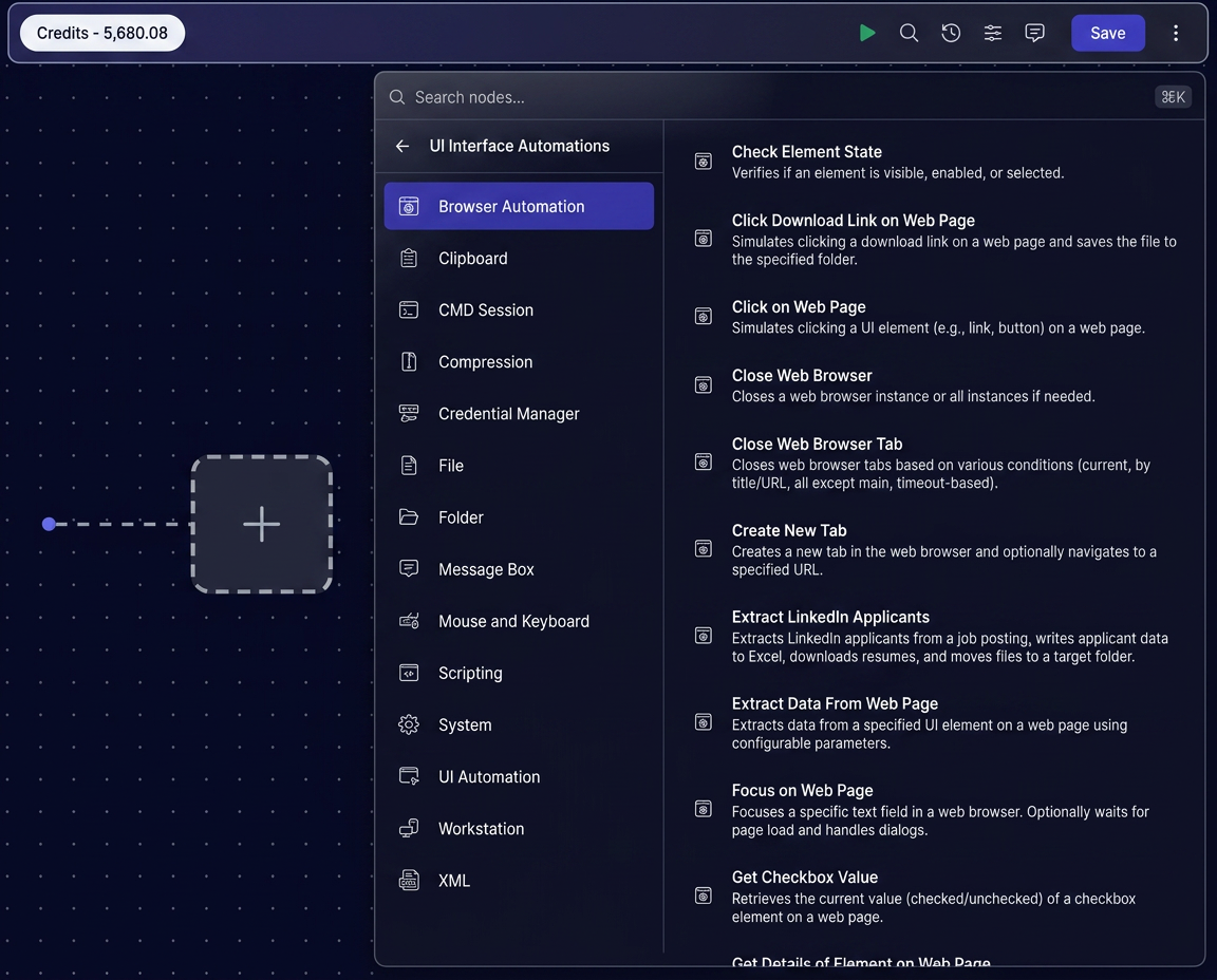Avintra Browser Automation — node library for web automation